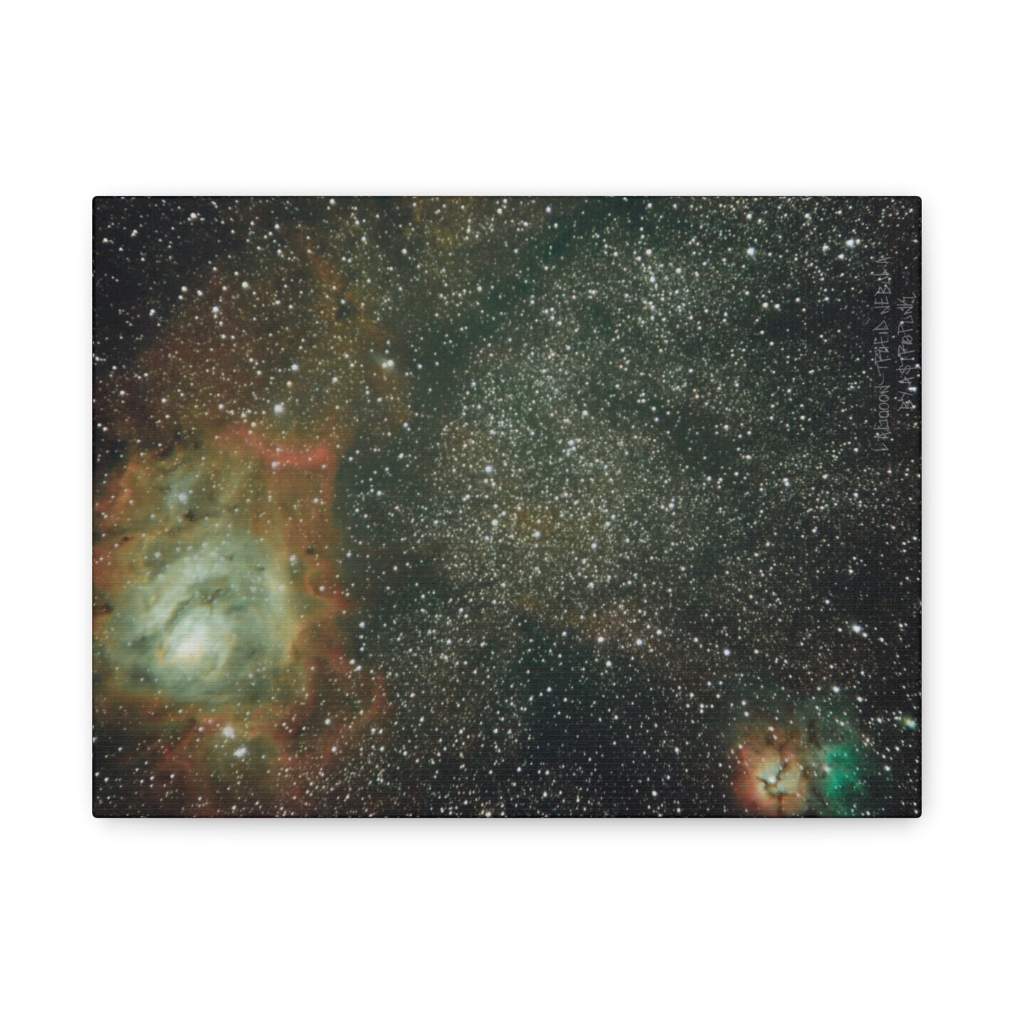 Lagoon/Trifid Nebula - Matte Canvas, Stretched, 1.25"