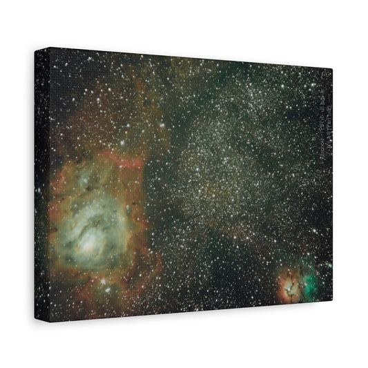 Lagoon/Trifid Nebula - Matte Canvas, Stretched, 1.25"